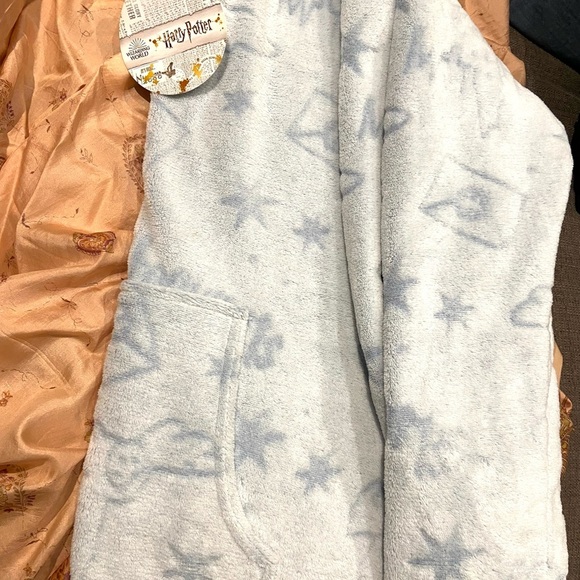 Comfy Disney Happy Potter Lounge PJs Super Soft Fleece w Hoodie Gray/Blue L - Picture 7 of 10